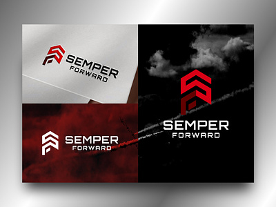 Semper Forward Logo app branding f letter logo maker masculine military modern logo monogram s simple sport trend typography web