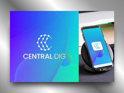 Central Dig Monogram Logo app branding letter logo maker masculine modern logo monogram startup symbol tech trend typography ui ux web