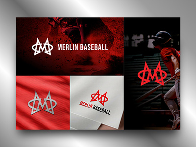M Merlin Baseball logo app baseball branding letter logo maker m masculine modern logo monogram sport symbol trend typography web