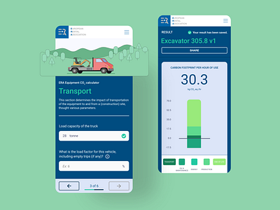 ERA CO2 Calculator - mobile view