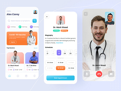 Medical Consultation App app design doctor app doctor dashboard helthcare app medical app medical dashboard mobile app ui