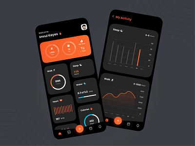Health Tracker app activity tracker app app app design design fitness tracker app health tracker app mobile app ui ux