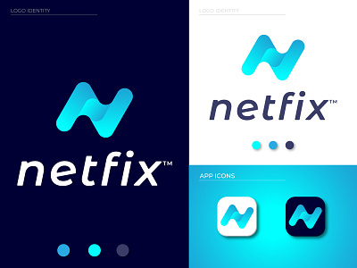 'N' Letter | App icon Logo Design