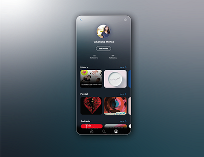 DailyUI 06 - Profile 100day challenge app dailyui dailyui06 design music product design profile ui ux