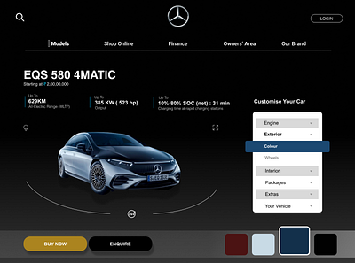 DailyUI 33- Customize Product app benz customise design mercedes product design ui ux web design