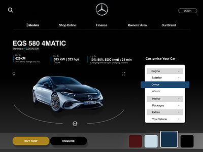 DailyUI 33- Customize Product app benz customise design mercedes product design ui ux web design