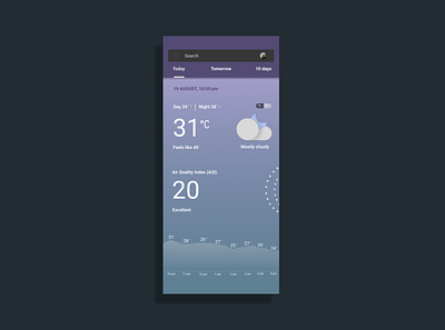 Daily UI 37 - Weather app dailyui dailyui37 design product design ui ux weather