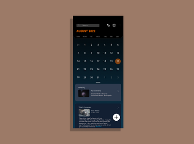 Daily UI 38 - Calendar app calendar dailyui dailyui38 design horoscope product design ui ux