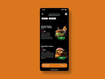 DailyUI 43- Food/drink menu app dailyui dailyui42 design food food ordering product design ui ux