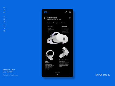 DailyUI 95 - Product Tour app dailyui dailyui95 design metaquest2 product design producttour ui ux vr
