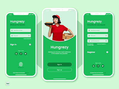 Mobile Sign in/Sign up UI adobexd appdesign behance designer dribble enthusiastic illustration interfacedesign mobileapp mobileinterface opentowork ui uitrends uiux userinterface