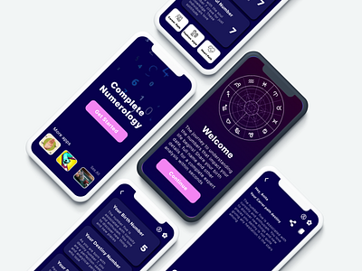 Numerology App Ui design appdesign branding figmadesign graphic design ui uidesign uiux visualdesign webdesign