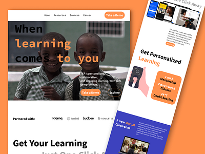 Personalized learning website