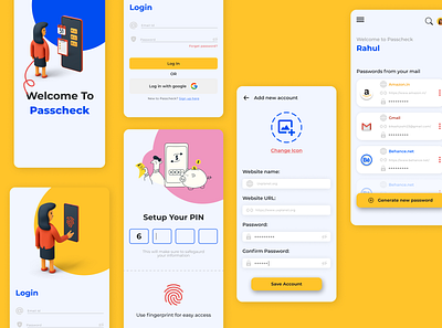 Password saving app UI appdesign branding design figmadesign ui uidesign uiux visualdesign webdesign