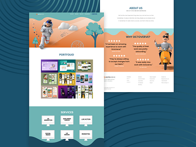 Octoverve: Animation Studio Website app branding design graphic design ui ux