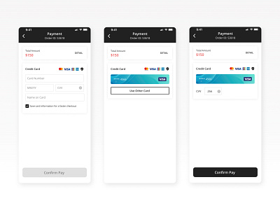 #DailyUI Challenge 002: Credit Card Check Out Page app design dailyui dailyuichallenge uidesign