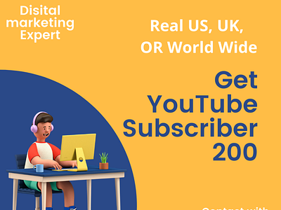 You Will Get Real UK,US World Wide YouTube Subscriber 200,3 days