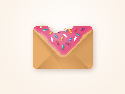 Sweet Envelope donut envelope flat gradient icon illustration illustrator mail sprinkles sweet