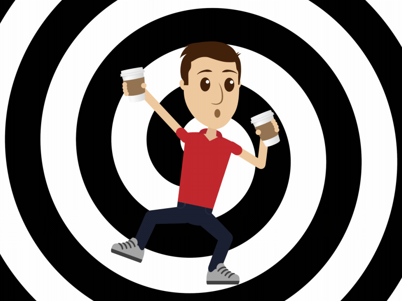 That One Time I had 2 Coffees after effects animation caffeine cartoon coffee dance illustration illustrator rubberhose