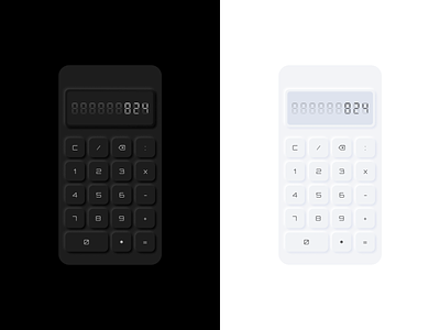 Neumorphism Mobile Calculator Design app calculator design neumorphism ui ux