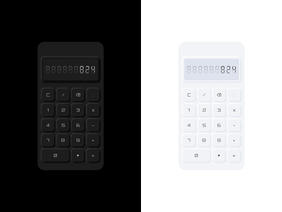 Neumorphism Mobile Calculator Design