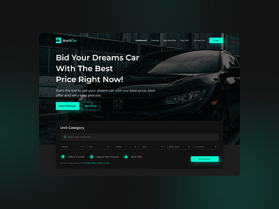 AuctCar Car Auction Landing Page Website Design 🚗 auctioncar car carauction design landingpage landingpagedesign ui ux webdesign