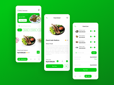 Indonesian Traditional Food Mobile App Design 🥘 app design food foodapp mobileappdesign traditionalfood ui ux webdesign