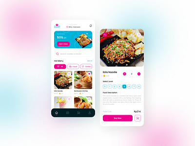 Gacoan Noodle Mobile App Design 🍝 app appdesign design gacoan mobileapp mobileappdesign noodle noodles ui ux
