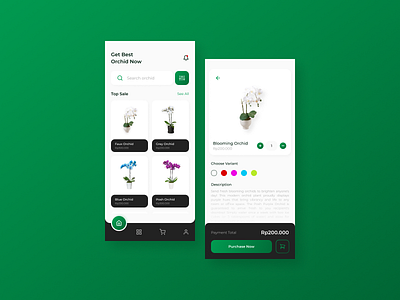 Orchid Shop Mobile App Design 🌼 design flower orchid ui uiux ux