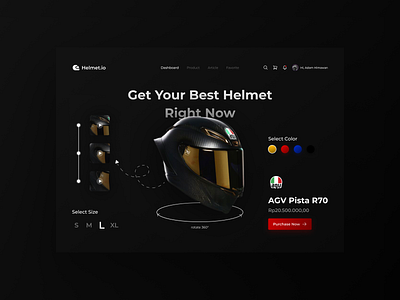 Helmet Shop Website Design 🛵 agv design helmet ui ux webdesign