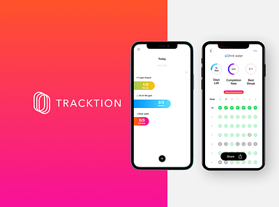 Tracktion App app branding design icon ui ux