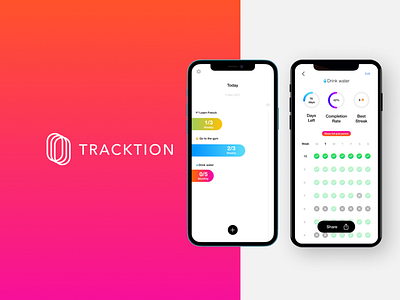 Tracktion App app branding design icon ui ux