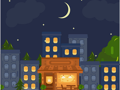 Night out design digitalart illustration illustrator night work