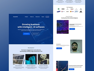 Deepmind landing page design landing page ui web