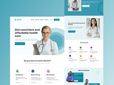 Jomab landing page design landing page medtech ui web