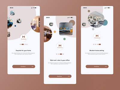 Onboarding for woodwork mobile app