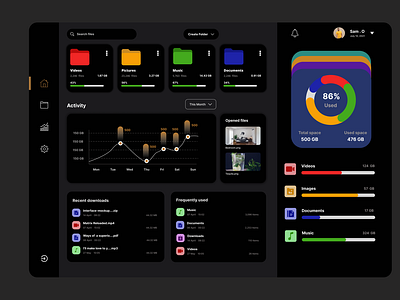 File manager dashboard