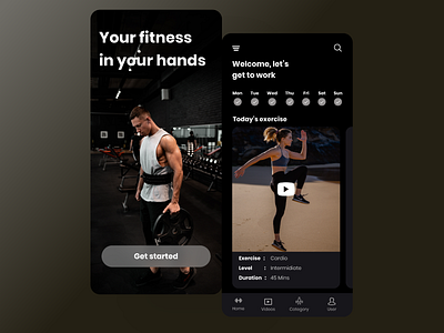 Workout and fitness app design exercise fitness mobile app ui ui design visual design workout