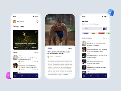 Mobile blog app blog app design mobile app ui user interface