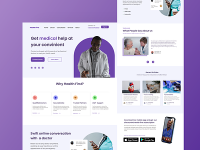 Health First Landing page