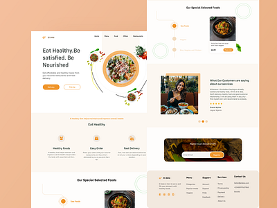 El dele food landing page design deliveries delivery design food landing page restaurant ui ui design web