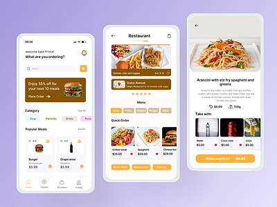 Cravings fast food restaurant mobile app