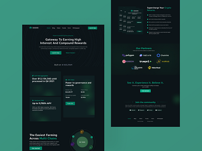 Blockchain - Yield Defi landing page