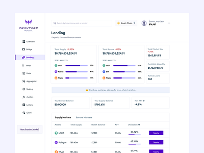 Blockchain - Lending UI blockchain crypto cryptocurrency design landing page nft ui web