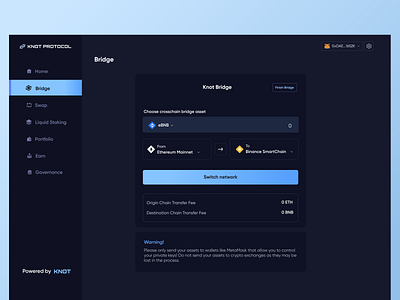 Blockchain(web3) - Knot protocol bridge UI