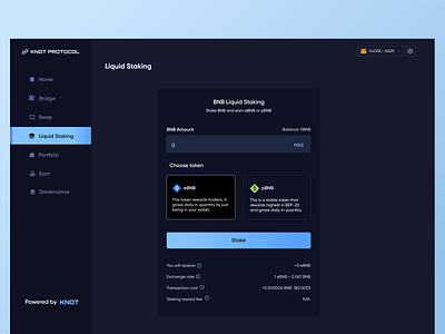 Blockchain - knot liquid staking