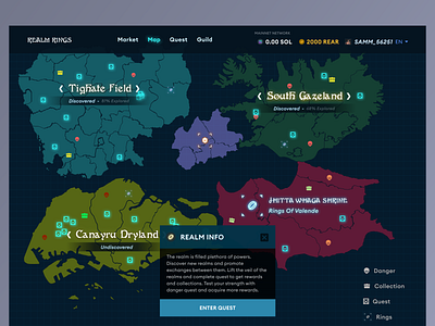 GameFi - Realm Rings, a blockchain Game map