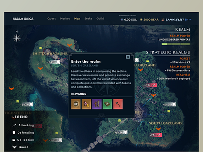 GameFi Map - Realm Rings blockchain game