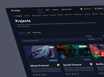Mixza Launchpad: A decentralized exchange-based (DEX) platform. blockchain blockchain protocol gaming launchpad web3