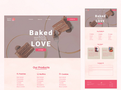 Landing Page for Bakery Shop design ui ux